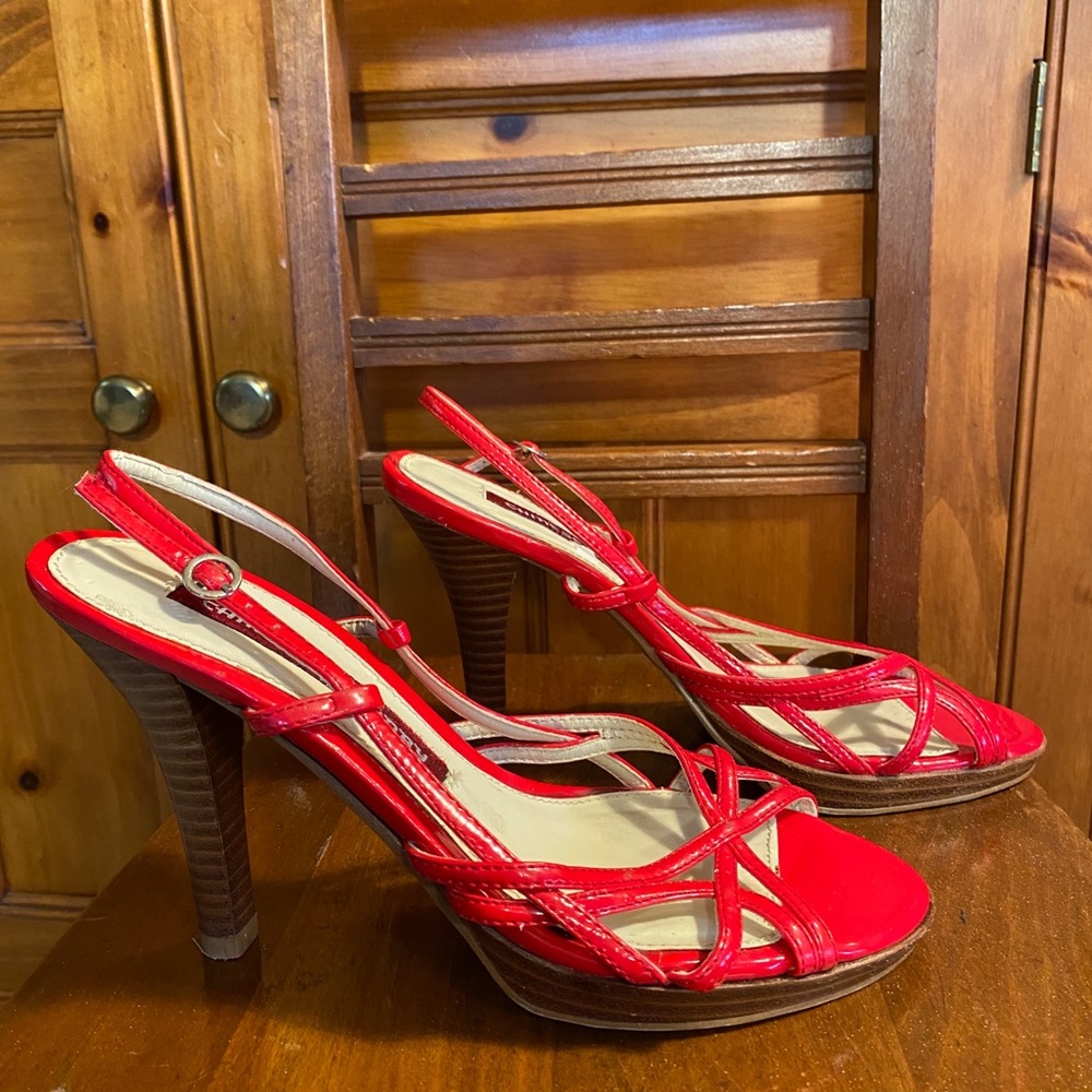 Chinese Laundry- Red high heel sandals. Size 7 $20